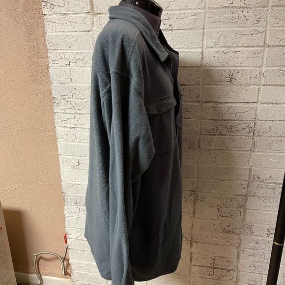 Columbia Gray Fleece Long SLeeve Shirt XXL - Picture 3 of 7